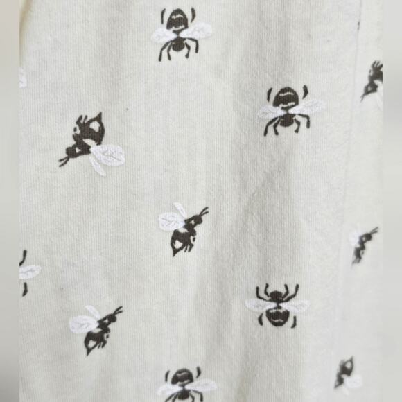 Zoe + Liv Pale Yellow All Over Bumblebee Print Short Sleeve Scoop Neck Tee Large - Picture 3 of 6